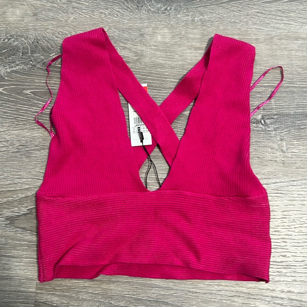 Garage Hot Pink Knit Top